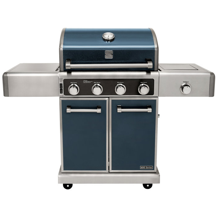 Kenmore Elite 4Burner Liquid Propane Convertible Gas Grill with Side